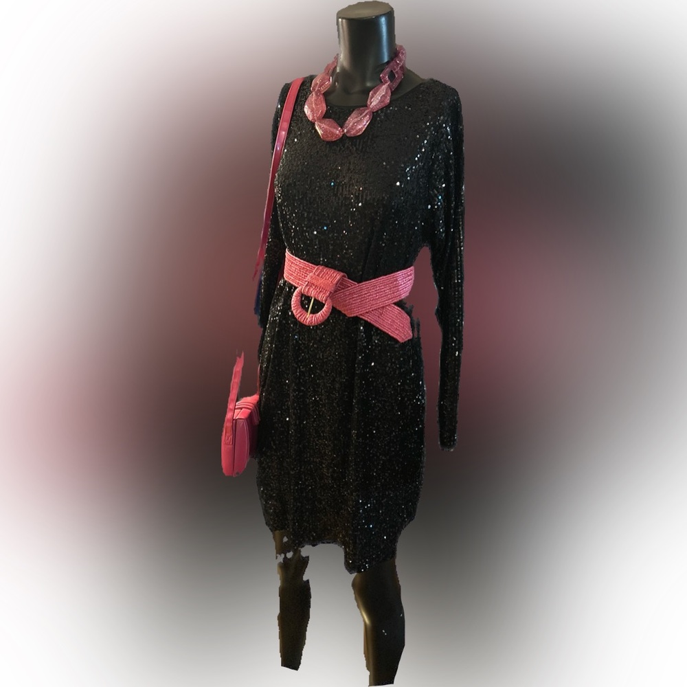 Long sleeve black prom/evening dress